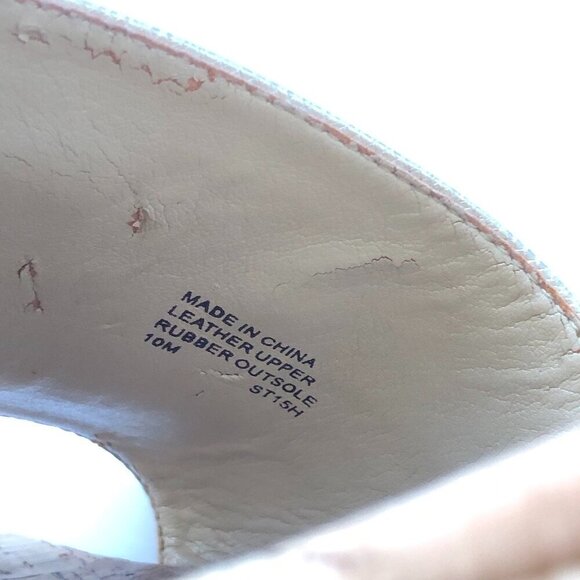 Michael Kors MK Warren Leather Platform Cork Slide Sandals Gold Logo Plate 10M - Picture 13 of 16